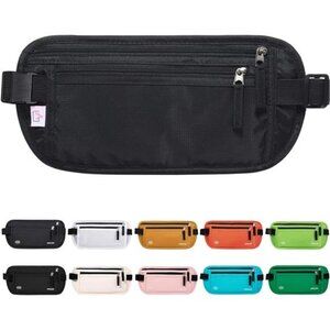 Money Belt Passport Holder Travel Wallet RFID Blocking Hidden Fanny Pack